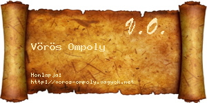 Vörös Ompoly névjegykártya